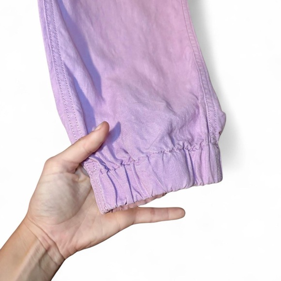 J. Crew Light purple‎ seaside linen blend comfy joggers with drawstring waist - Picture 5 of 8